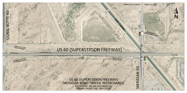 Portion of Meridian Road closed for US 60 construction