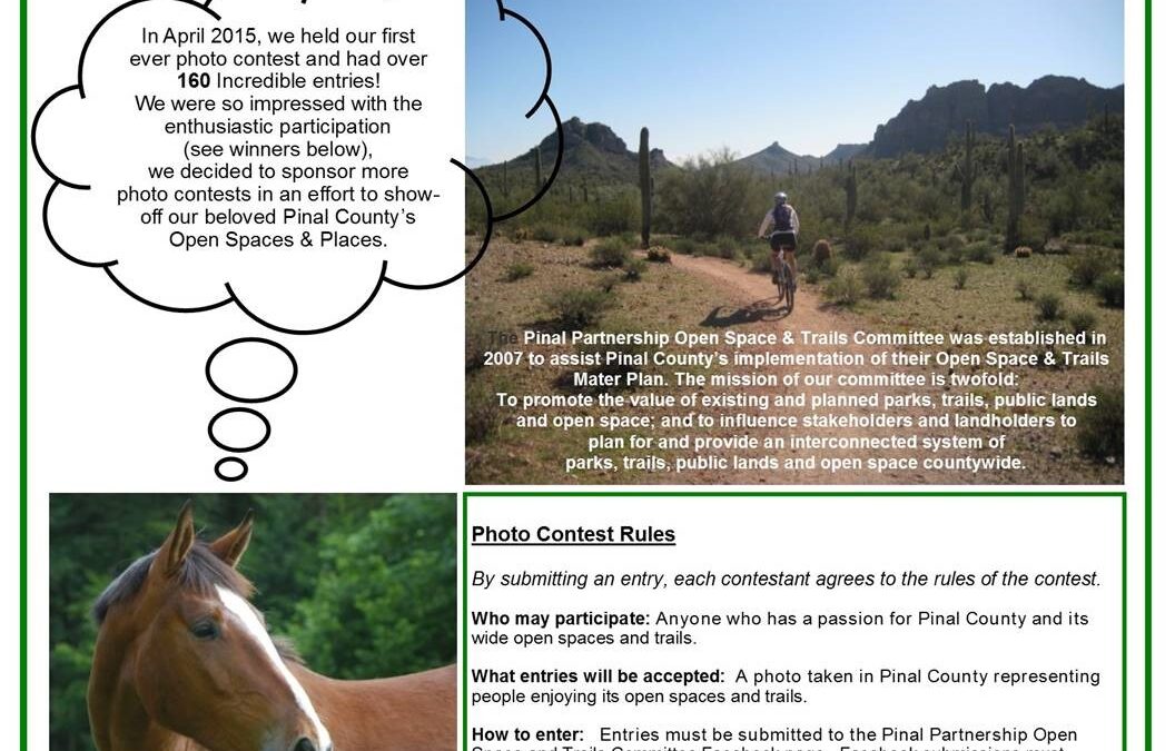 Pinal Partnership Open Space & Trails Committee Summer 2015 Photo Contest