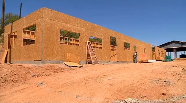 Zipline park under construction in Oracle