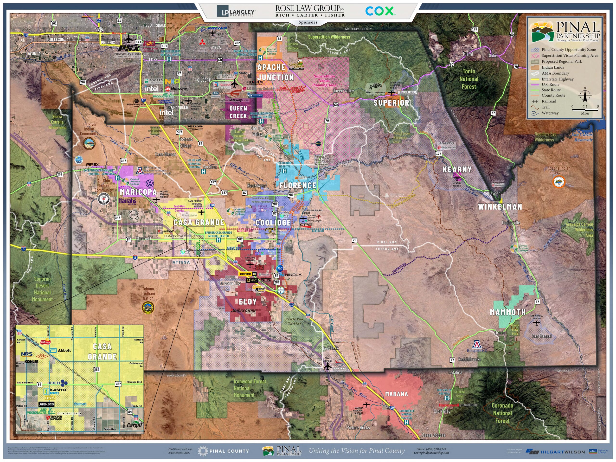 Map of Pinal County